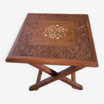 Table d'appoint marqueterie de nacre