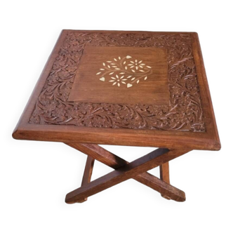 Mother-of-pearl marquetry side table