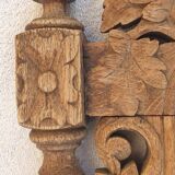 Wooden door pediment vintage sculpture wall art antique