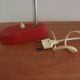 Red & Silver Metal Swan Neck Table Lamp