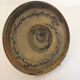 Green ceramic plate signed vintage