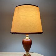 Le Dauphin house lamp in wood and brass from the 70s-80s