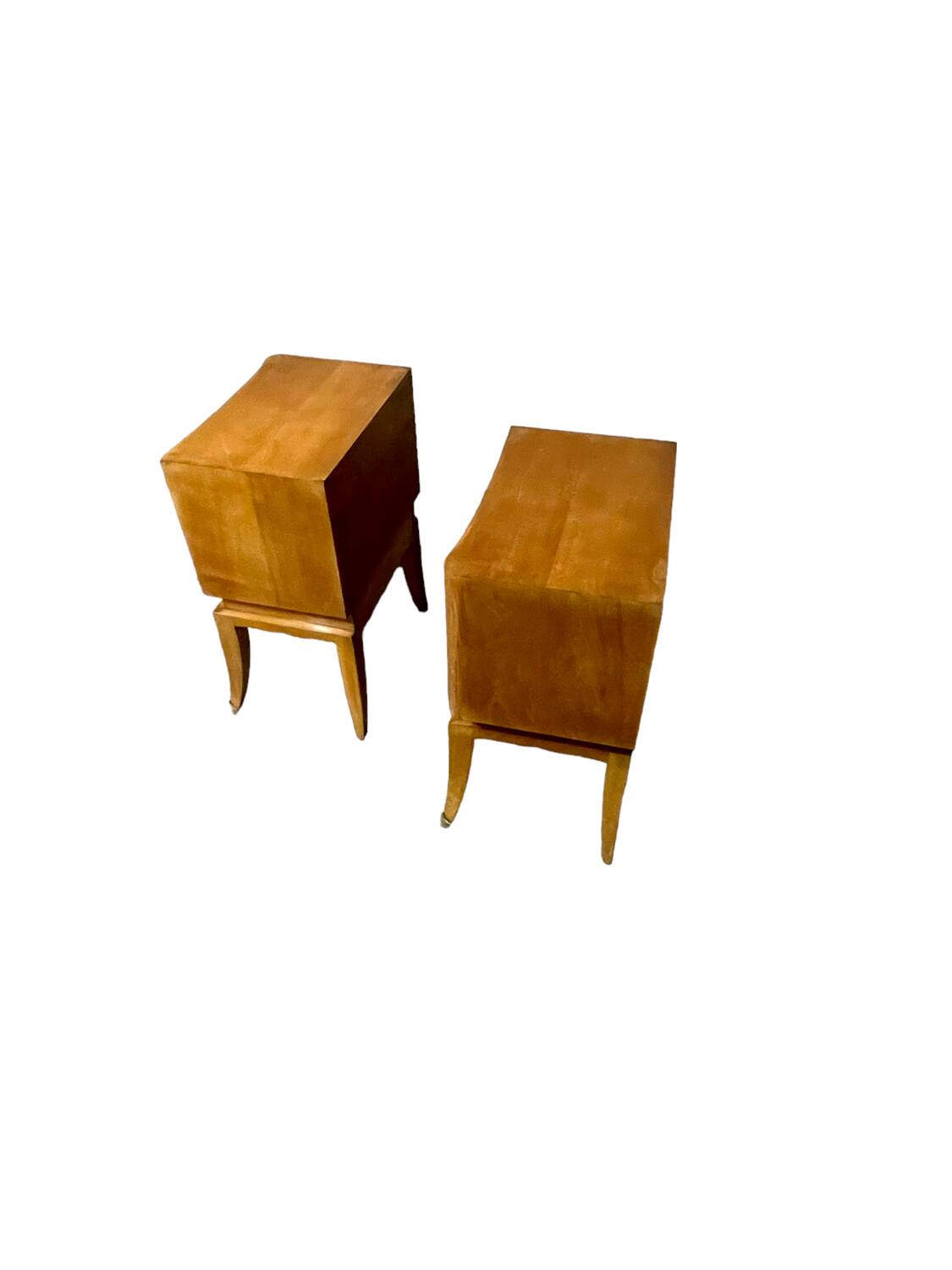 Pair of light wood bedside tables 1950