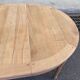 Round dining table Louis Philippe stripped in raw solid cherry wood Italy
