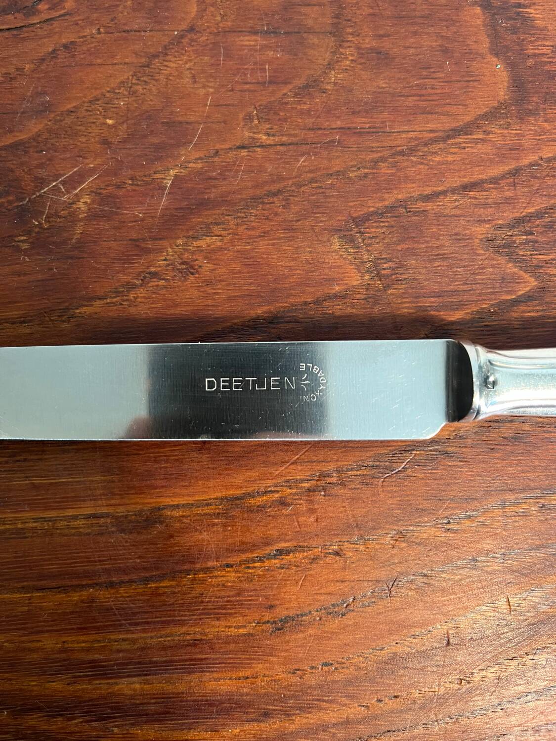 Box of 24 silver-plated knives French goldsmith Deetjen hallmark 100