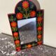 Bohemian mirror in painted wood