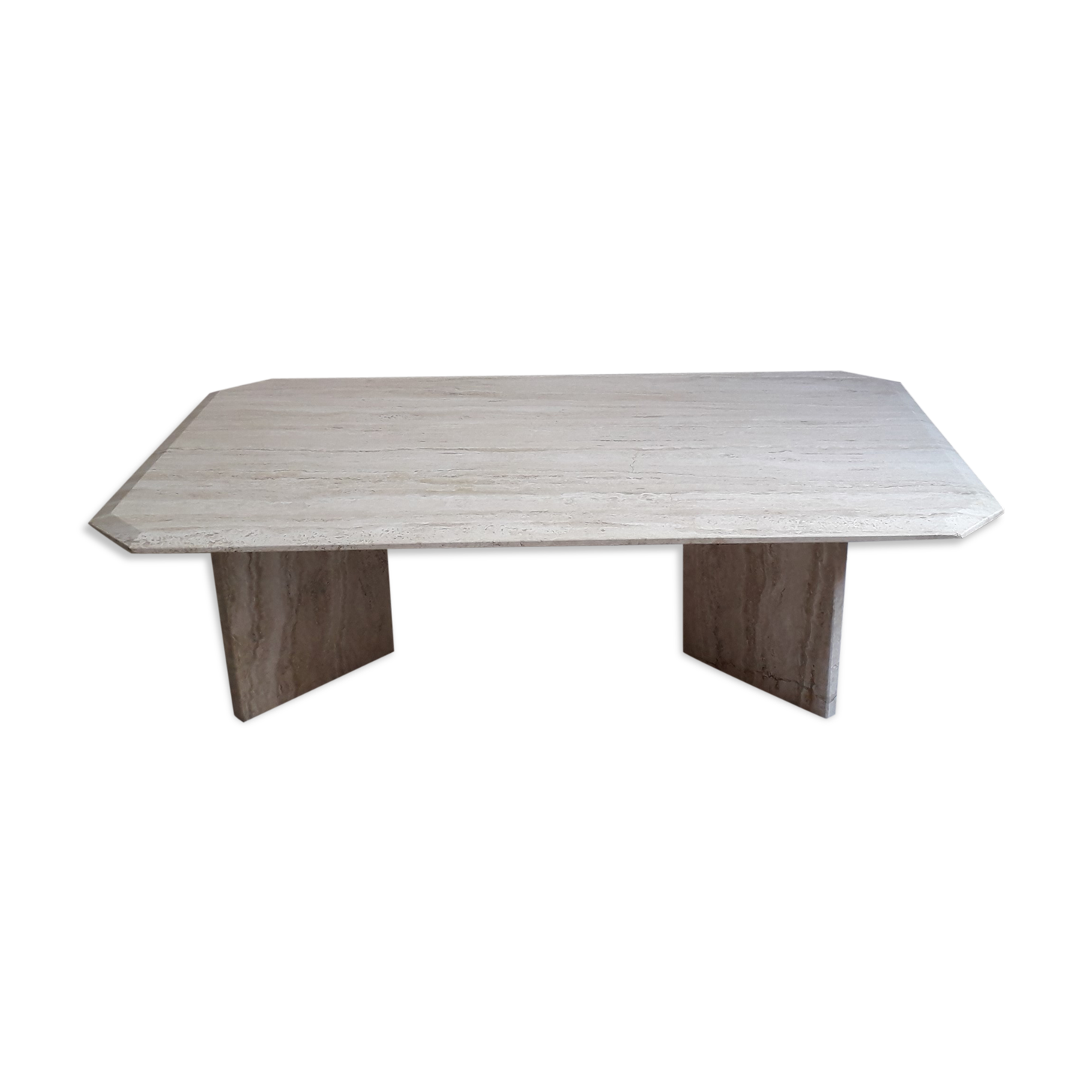 Travertine coffee table