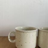 Duo of stoneware cups