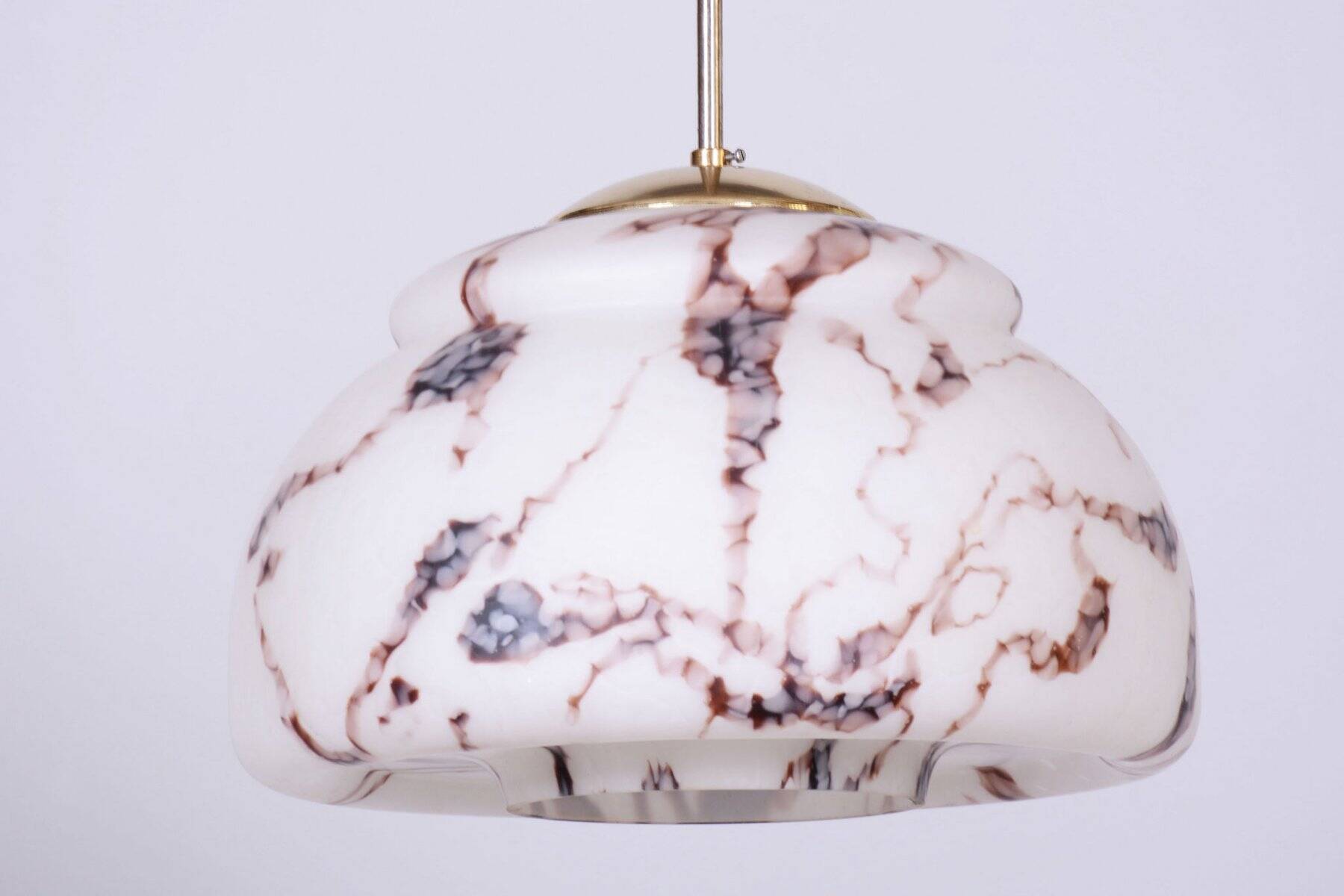 Mid-Century Modern Pendant Light in Brass by Kamenický Šenov, Czech, 1960s