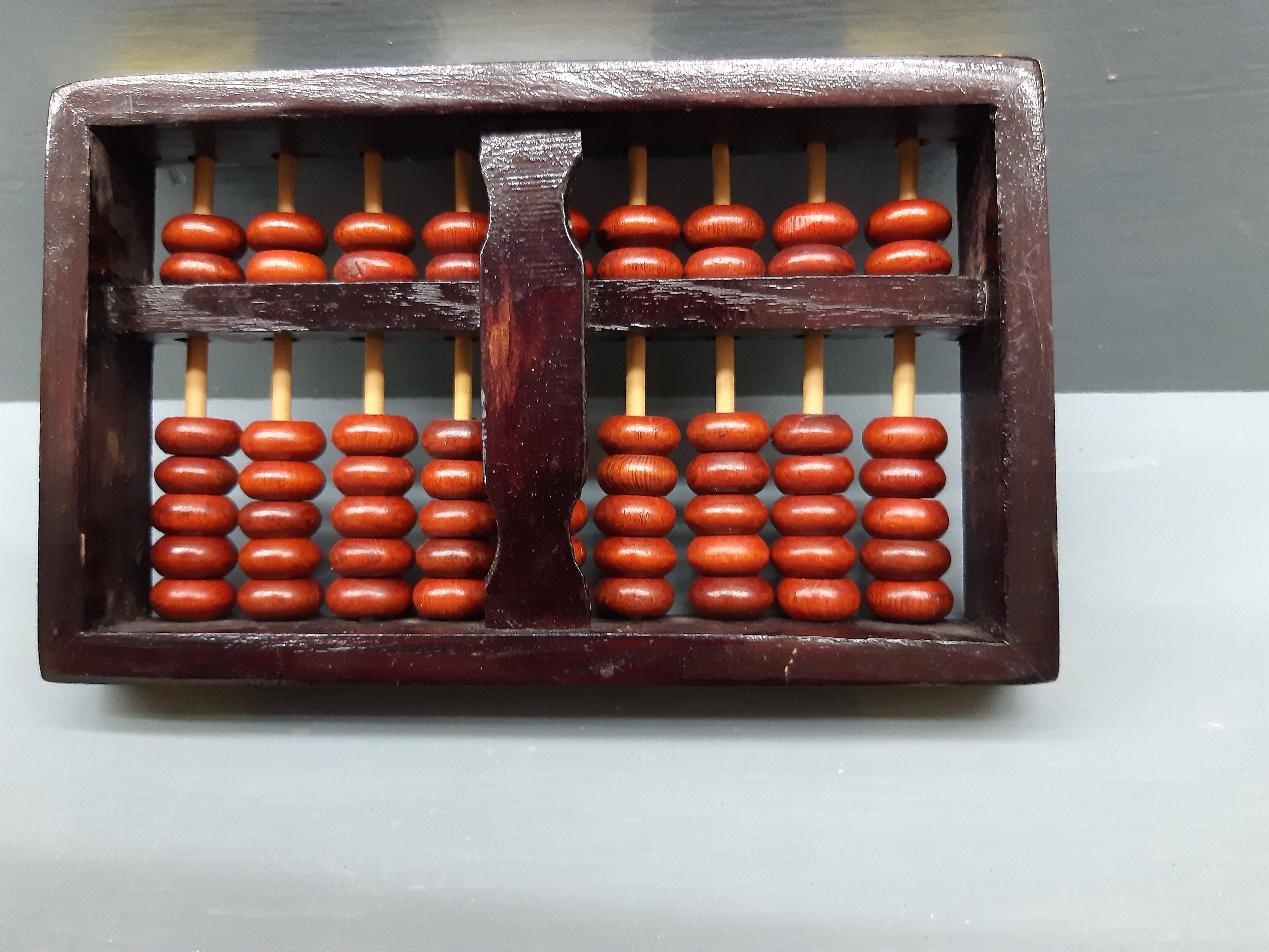 Ancient chinese abacus diamond wood