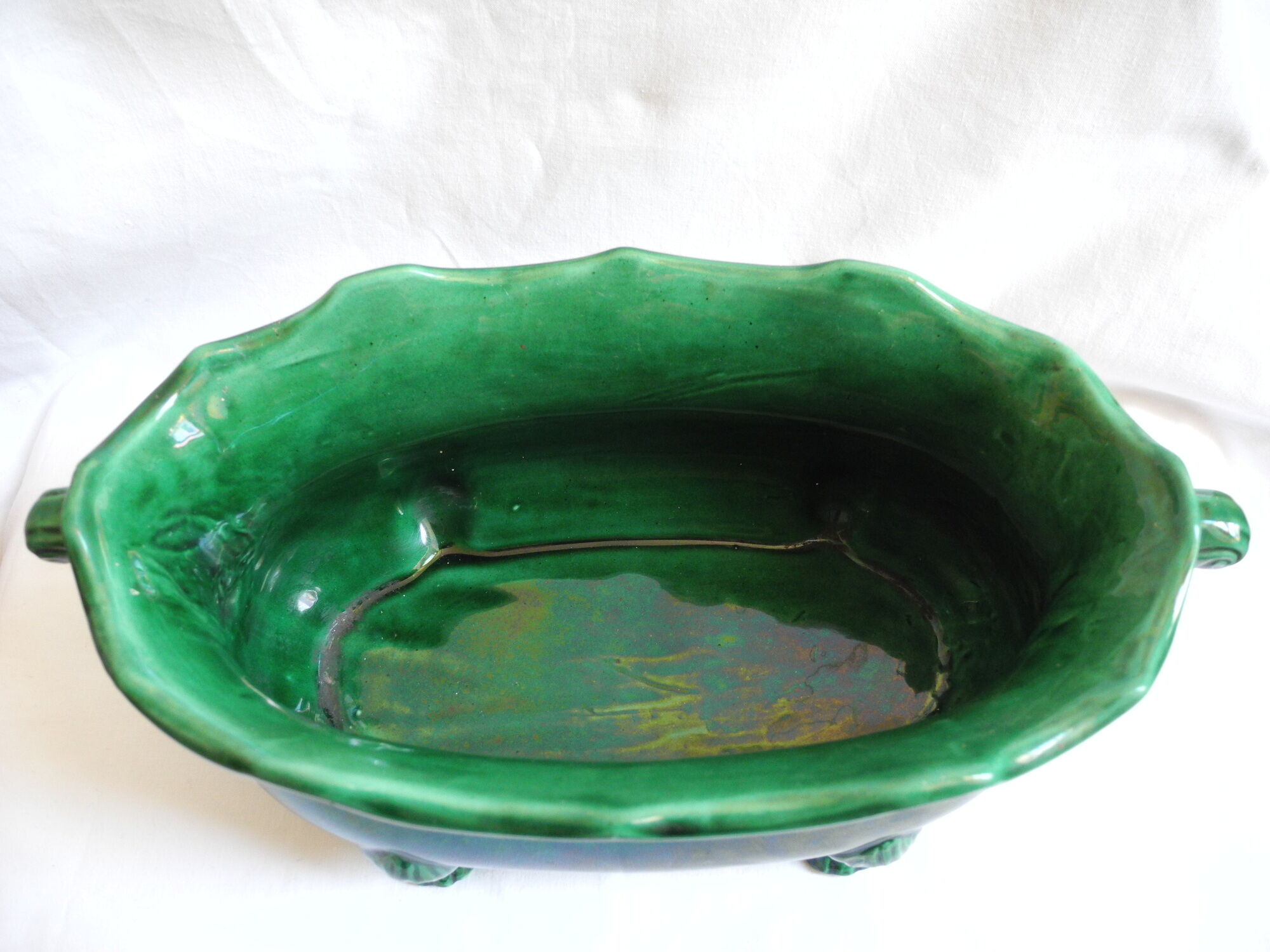 Planter claws dabdding Saint Clement french flowers pot retro deco