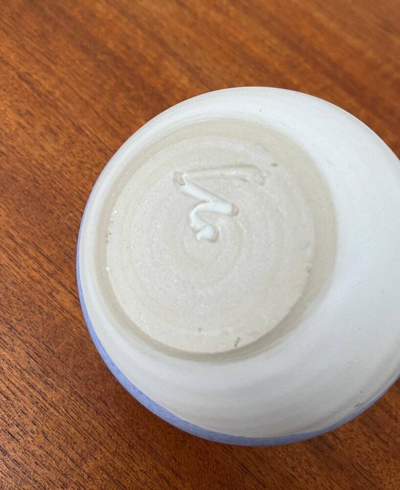 Mid-century studio pottery oil lamp by Karsten Nielsen for KN Keramik, 1960s.