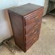 Storage cabinet with 5 drawers in white wood 50s