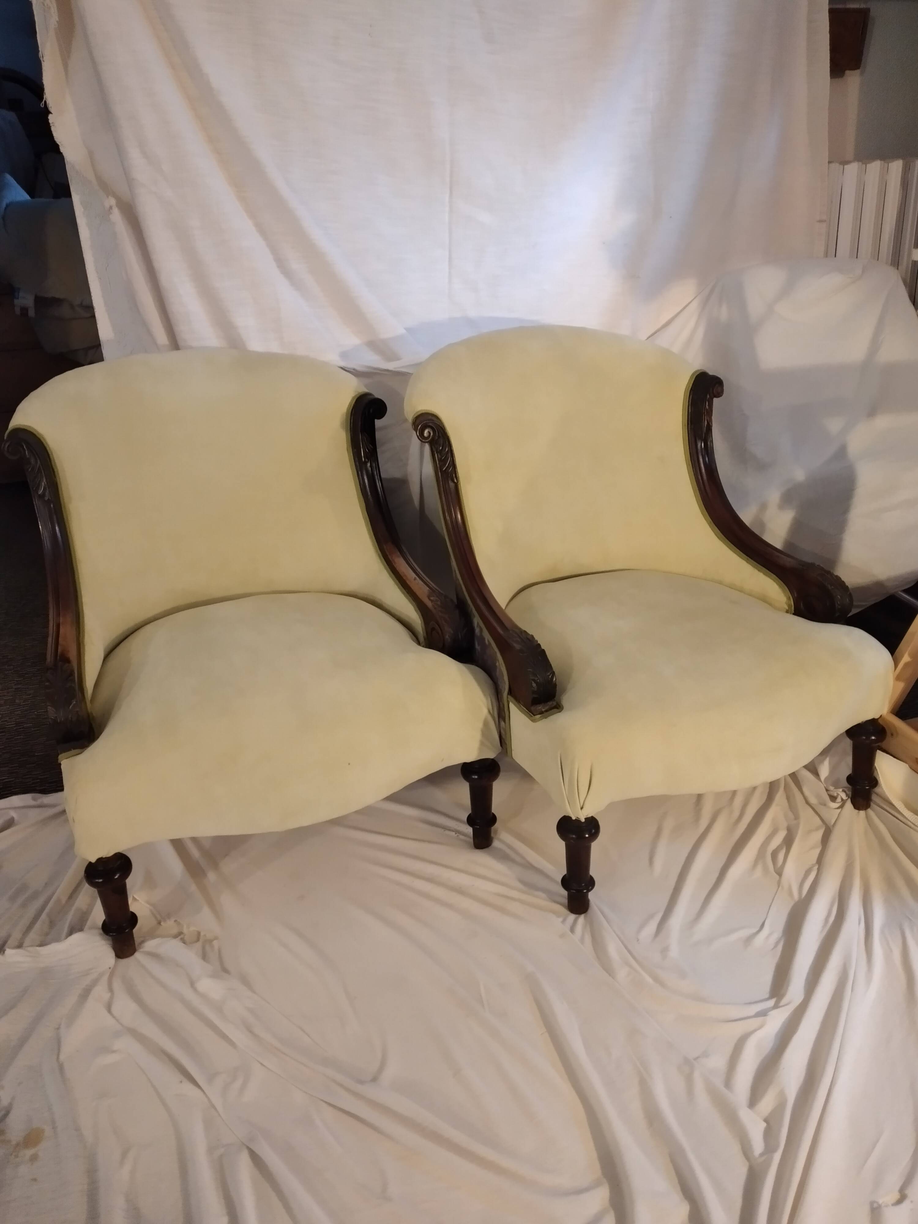 Pair of 19th century armchairs