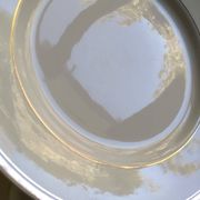 6 Vintage Moulin des Loups Gold-Edged Dinner Plates