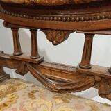 Louis XVI style corner armchair with openwork back