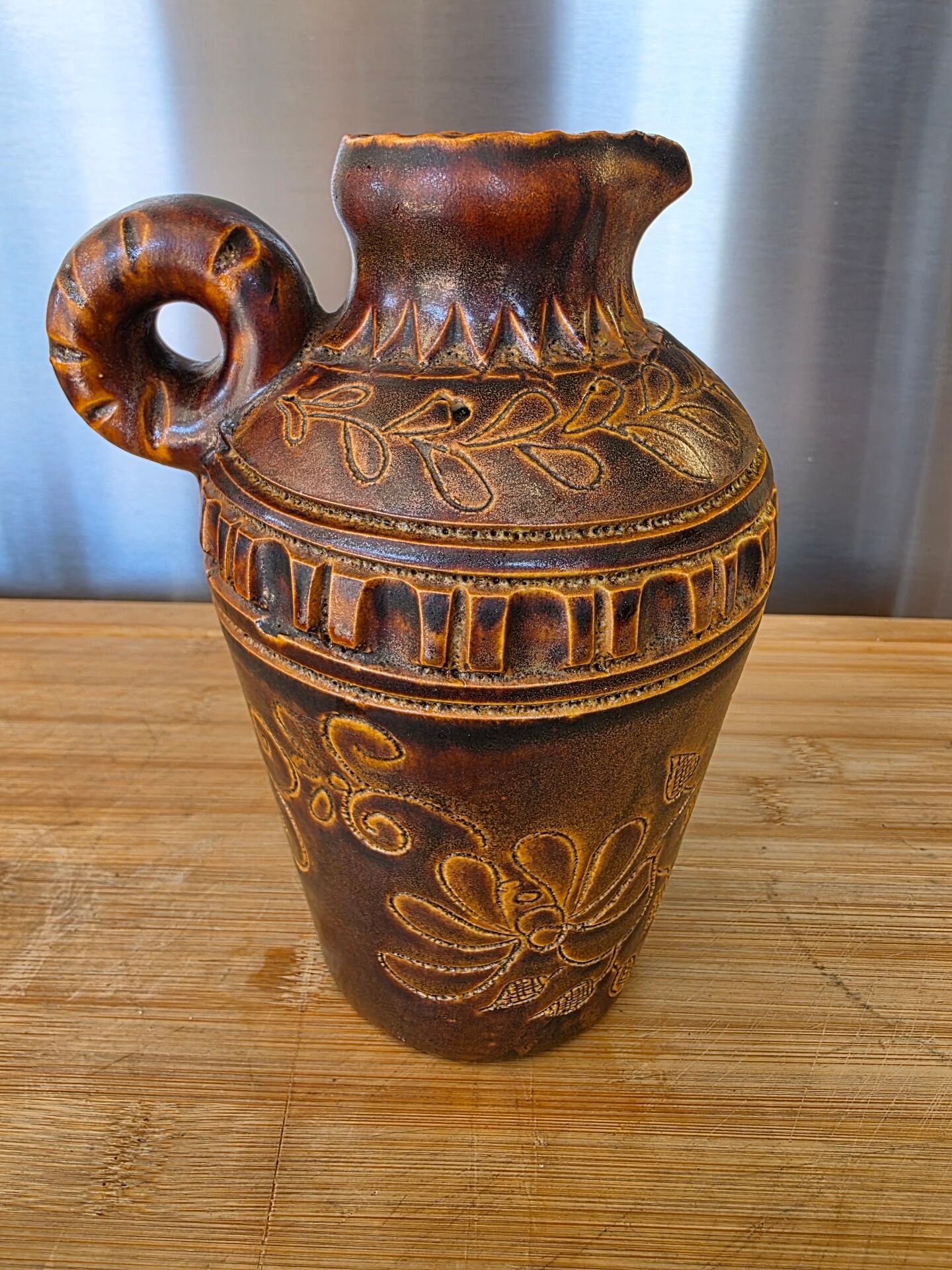 Ceramic jug from Vallauris - Signed Huguette H. Bessone
