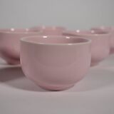 Mid-Century Vintage Tea Set Pastel Pink Porcelain Teapot & Cups, 1960s