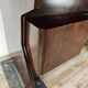 Art Deco executive desk in exotic wood, glass, and brass.