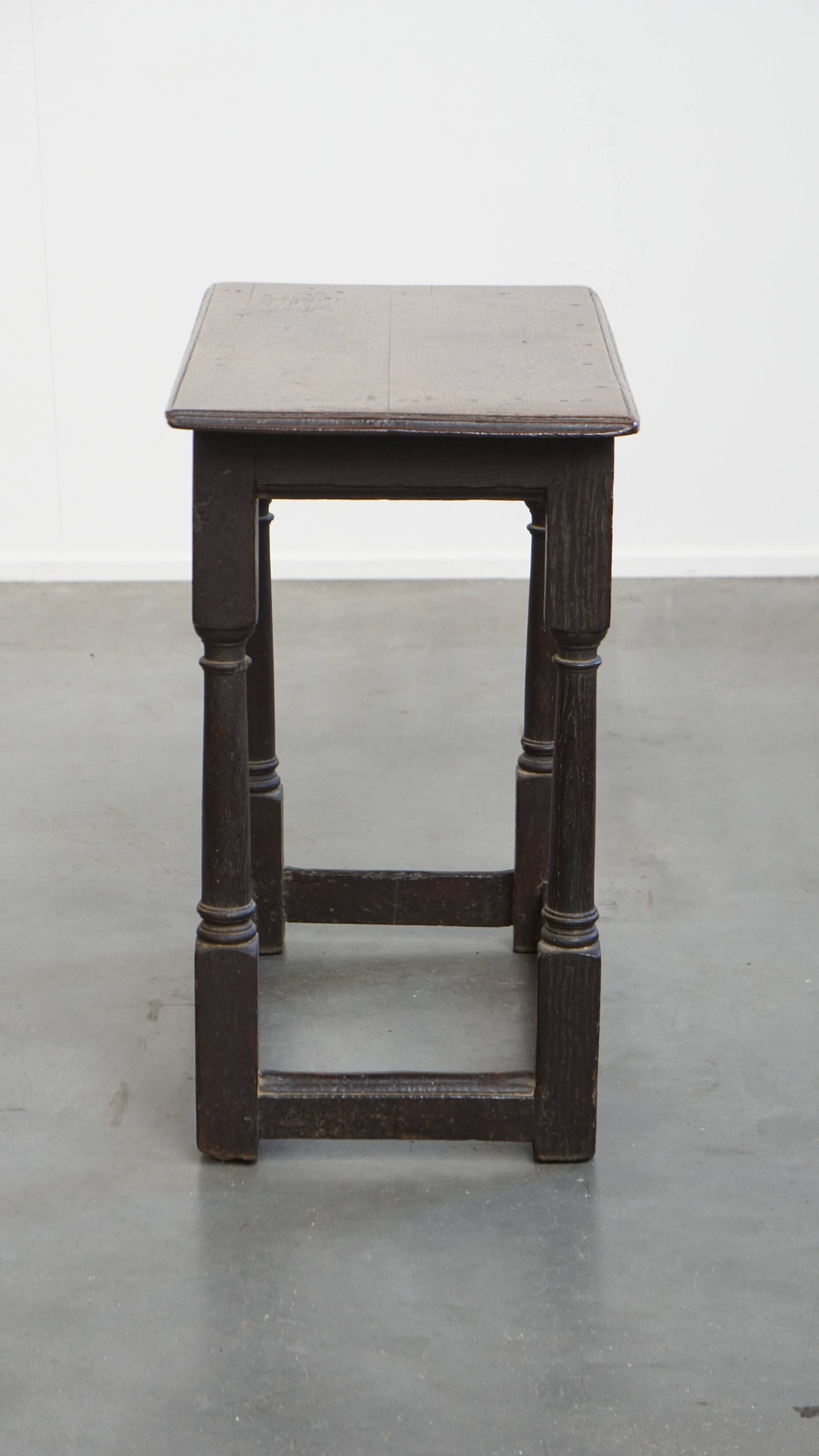 Large Antique English Side Table/Stool