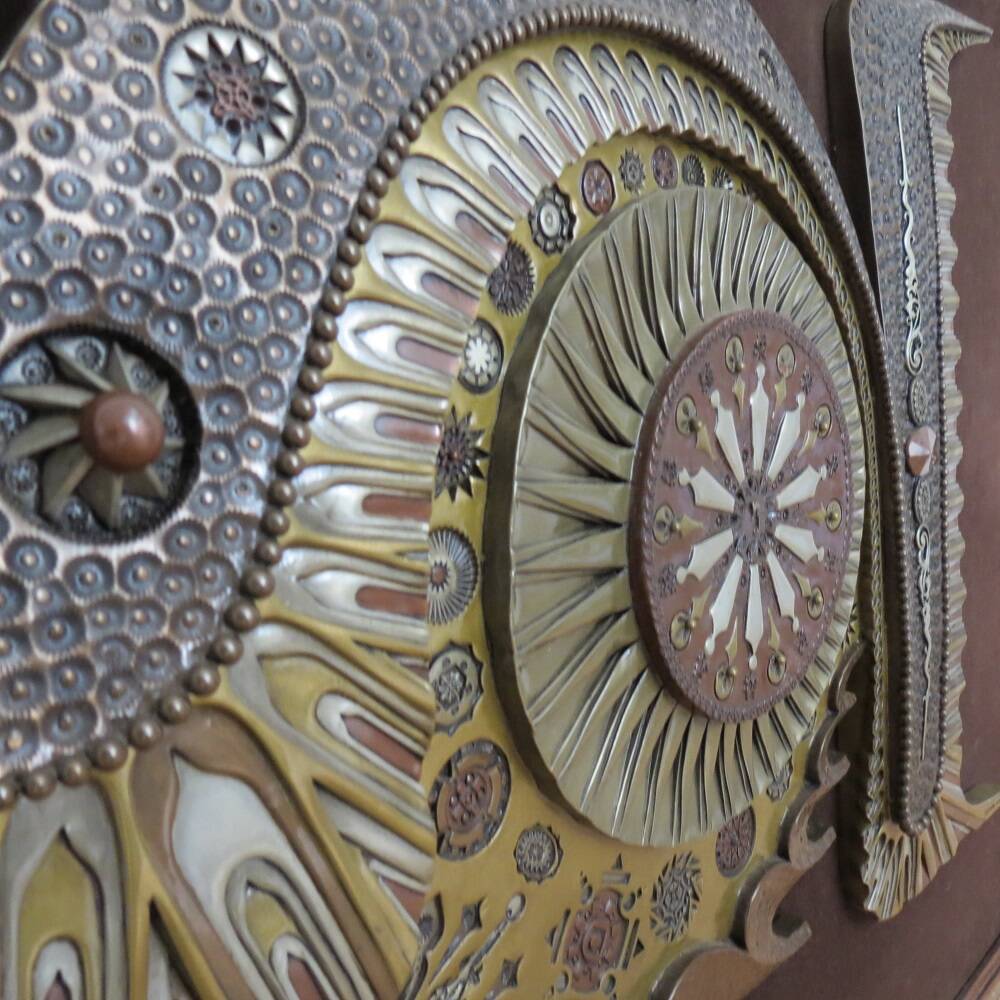 Giovanni  Schoeman Brutalist Cold Cast Metal Sculpture Fish Wall Hanging