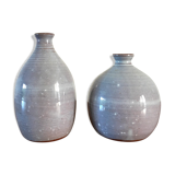 2 vintage ceramic vase signed