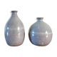 2 vintage ceramic vase signed