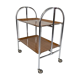 Mid-century Vintage Chrome and Plywood Folding Serving Trolley, 1950's