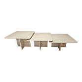 Set of 3 travertine nesting tables