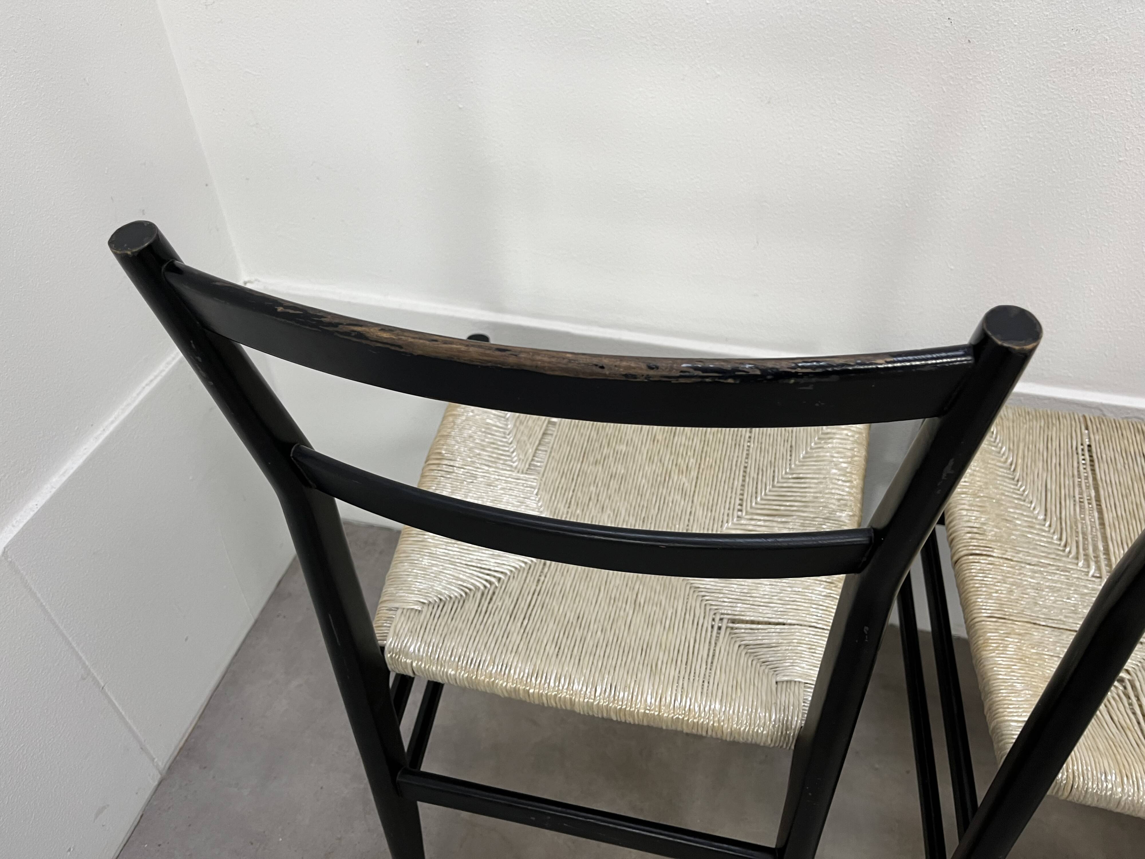 6 Leggera chairs by Gio Ponti for Cassina, Italy, first edition
