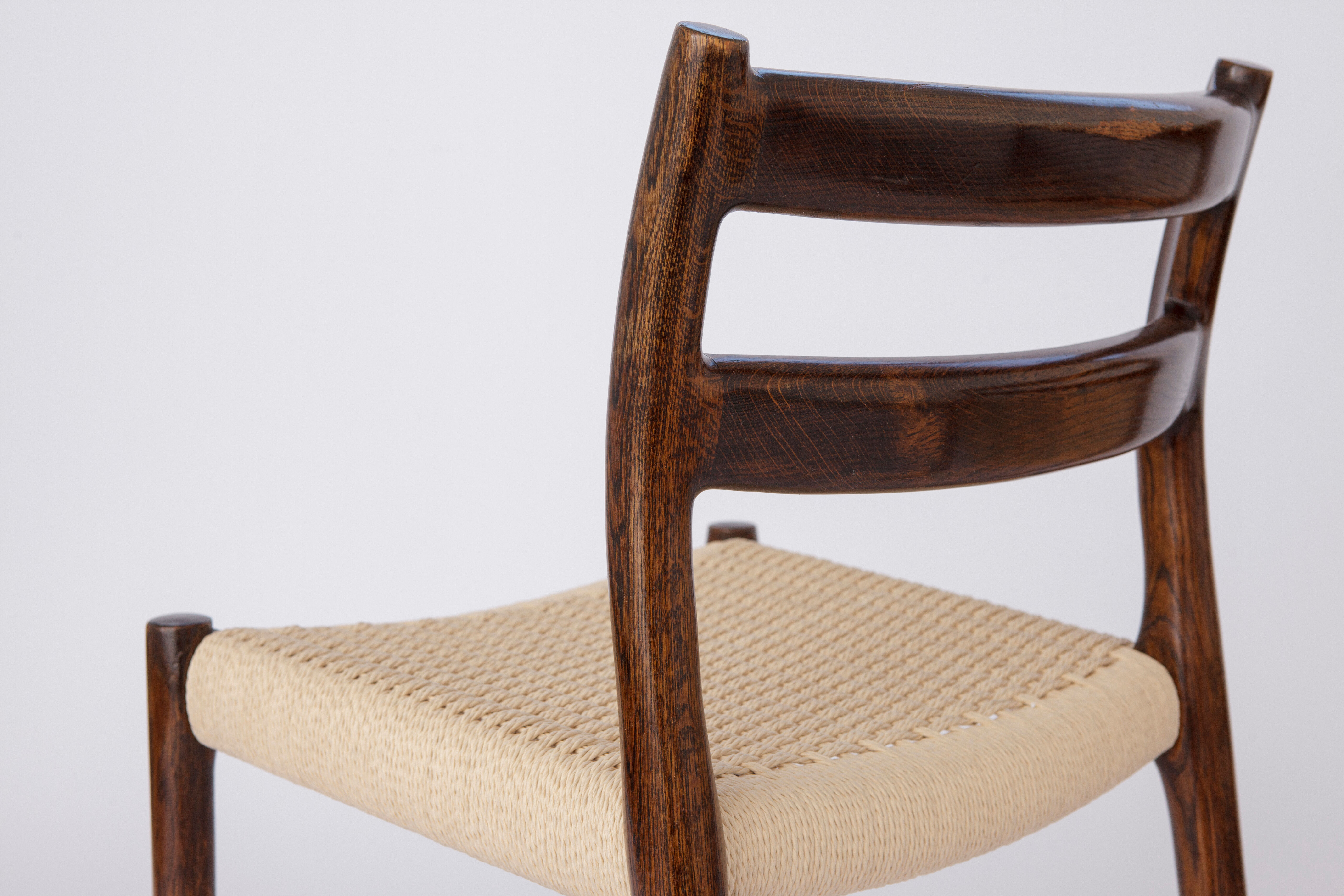 Pair of Niels Møller chairs #84 Danish 1970s vintage