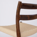 Pair of Niels Møller chairs #84 Danish 1970s vintage