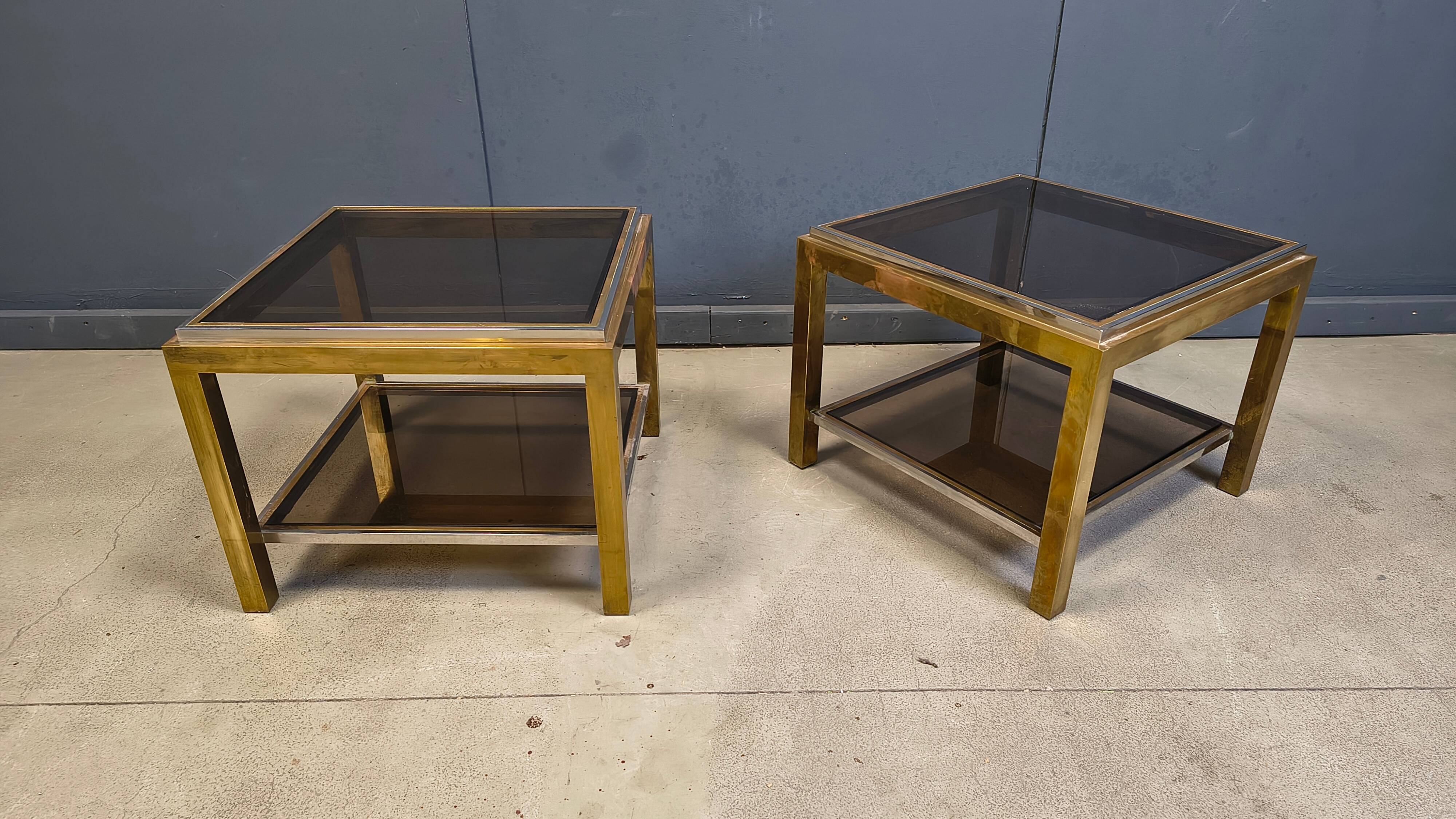 Pair of side tables by Jean Charles, 1970s