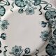Antique ironstone dessert plate from Salins, Water Lily pattern