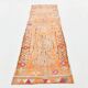 Tapis de couloir vintage orange doux 3x11, en laine, 90x330 cm