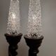 Brutalist turned wood candlesticks from the 60s