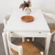 White extendable table, Italian design, 1980s, made in Italy