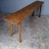 Bench 120 cm old solid wood with patina