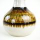 Ceramic vase with drip glaze, German pottery from the 1970s