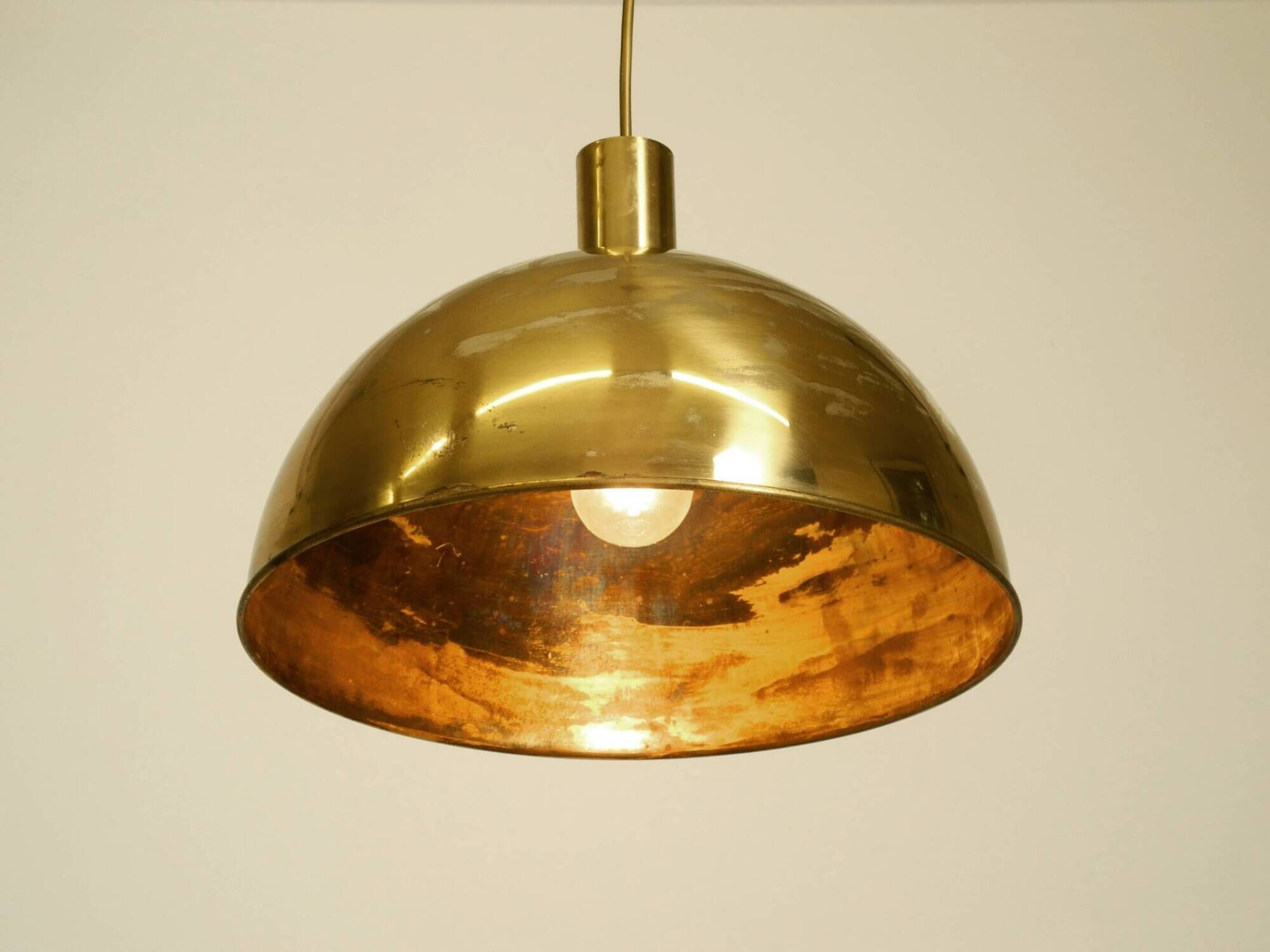 Original Florian Schulz brass pendant lamp | Model "Posa" | 1970s
