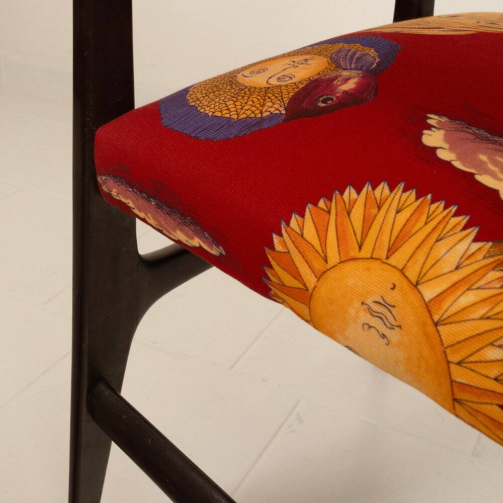 110 Chair by Gio Ponti and Fornasetti for Cassina, 1953