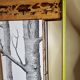 Old restyled metal screen, 3 shutters, 170 cm