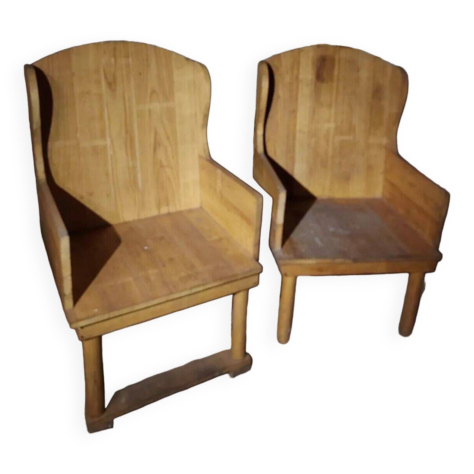 fir winged benches (pair)