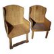fir winged benches (pair)