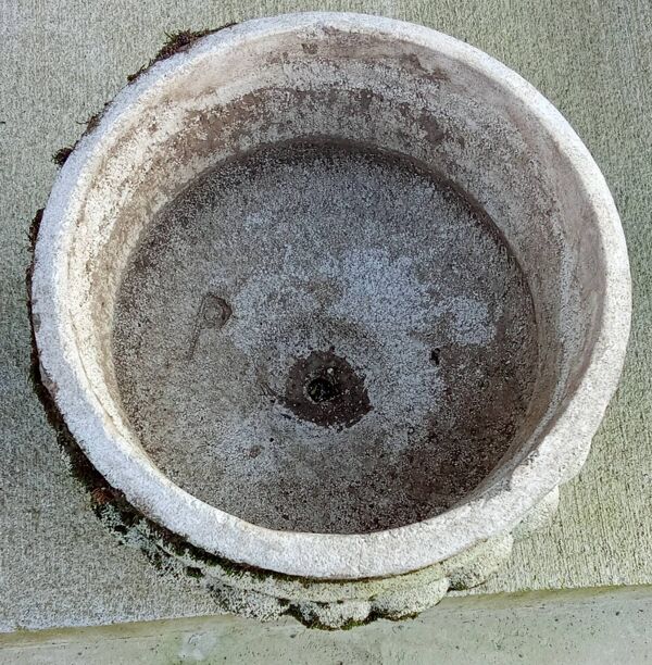 Ancien vase Médicis jardinière pierre