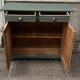 Renovated Parisian buffet in velvet khaki
