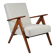 Vintage armchair VAR, restored, 1960s, beige, teak