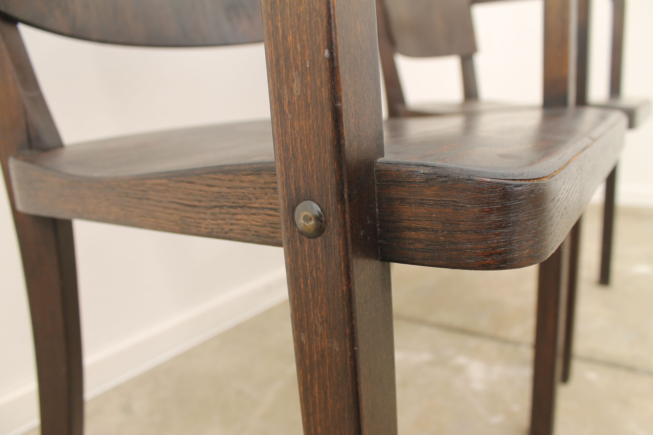Bentwood writing desk armchairs, 1950s, Czechoslovakia
