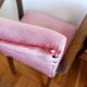 Paire de fauteuils moustache velours rose art déco
