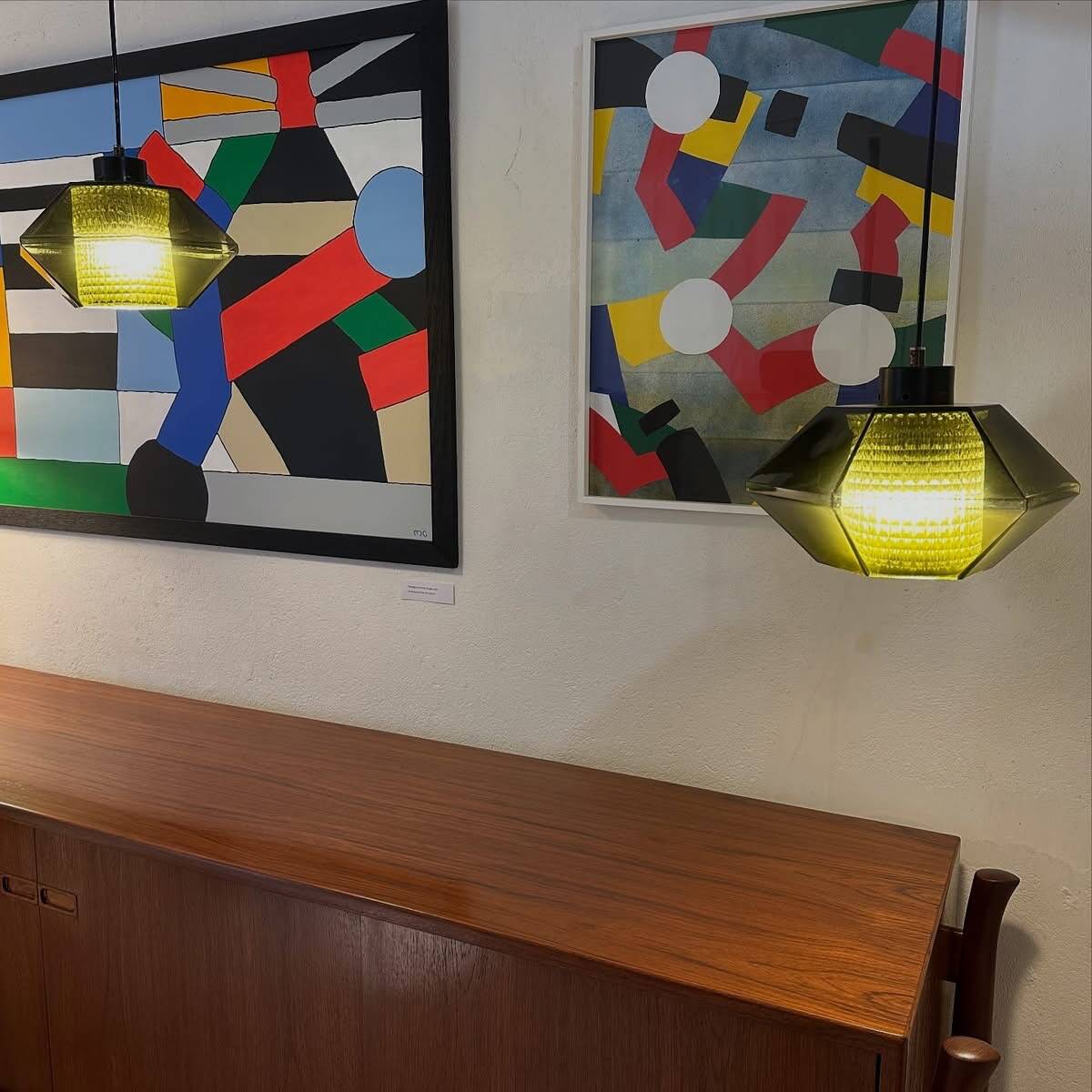 “Diamond” pendant lights by Carl Faguerlund, 1970